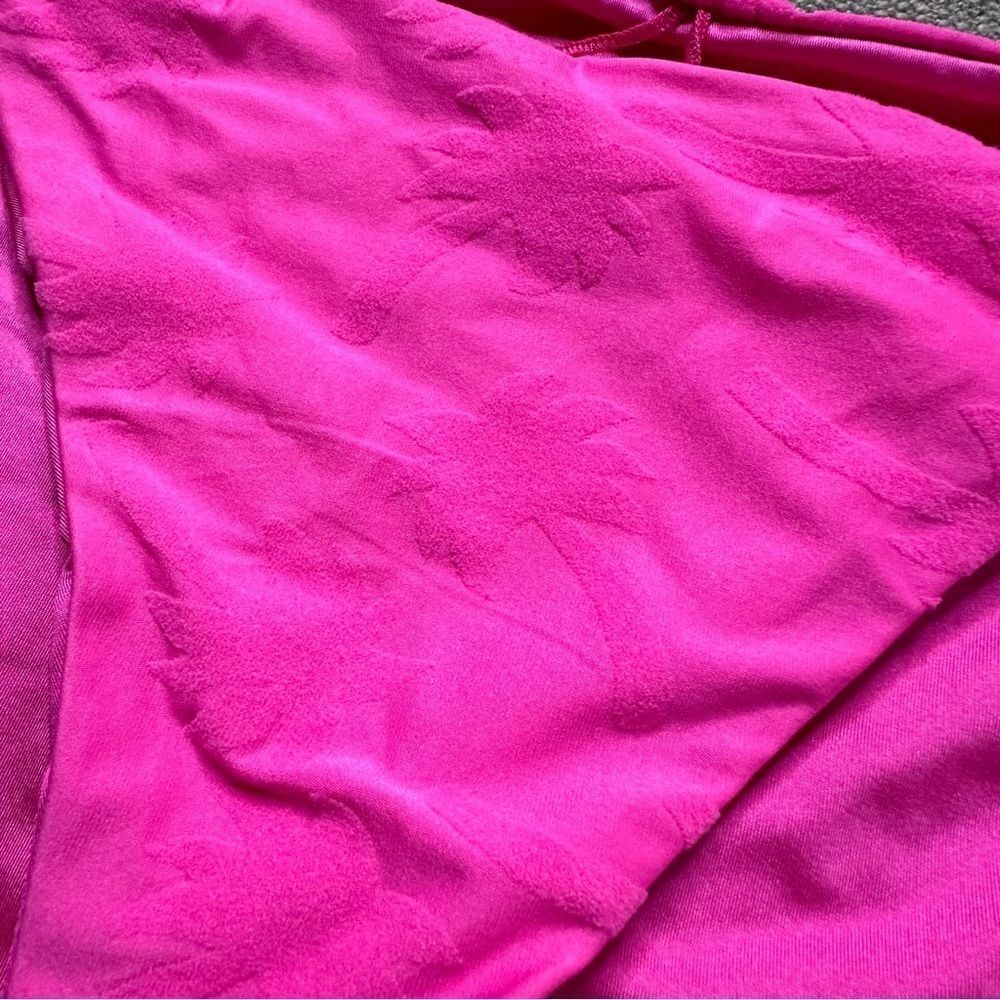 Trina Turk SWAY TIE SIDE PANT Bikini Bottoms Pink Palm Tree Size 12 NWT - Picture 4 of 7